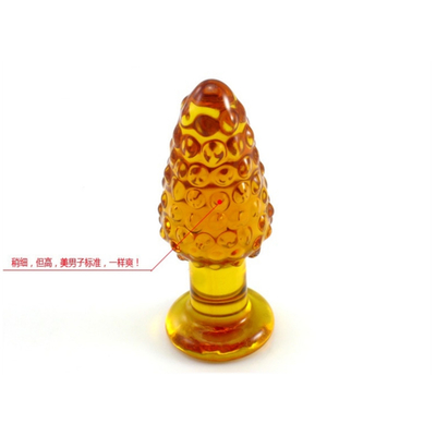 Wholesale Sex Toys Flirt Masturbation Three Sizes Smooth Circular Glass Butt Plug for Anal