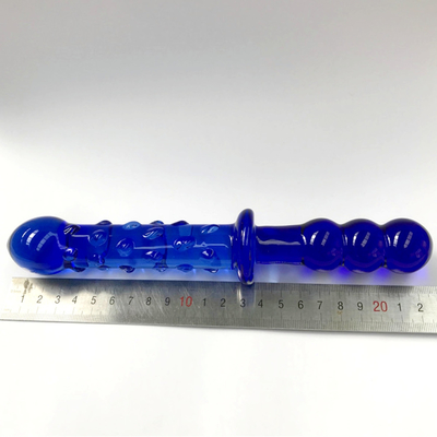 Glass Dildo Blue Prostate Massager Crystal Glass Dildo Sex Toys For Women