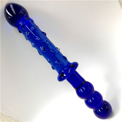 Glass Dildo Blue Prostate Massager Crystal Glass Dildo Sex Toys For Women