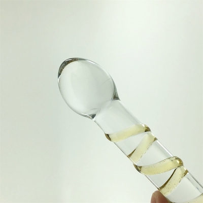 Colorful Glass dildo Double head glass dildos Anal butt plug large pyrex glass dildo for women