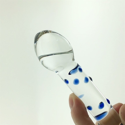Colorful Glass dildo Double head glass dildos Anal butt plug large pyrex glass dildo for women