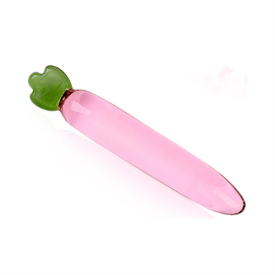 Crystal Penis Anal Butt Plug G-Spot Clitoral Masturbation Eggplant Glass Dildo For Women