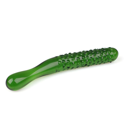 Crystal Penis Anal Butt Plug G-Spot Clitoral Masturbation Eggplant Glass Dildo For Women