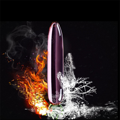 Crystal Penis Anal Butt Plug G-Spot Clitoral Masturbation Eggplant Glass Dildo For Women