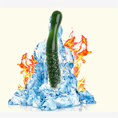 Crystal Penis Anal Butt Plug G-Spot Clitoral Masturbation Eggplant Glass Dildo For Women