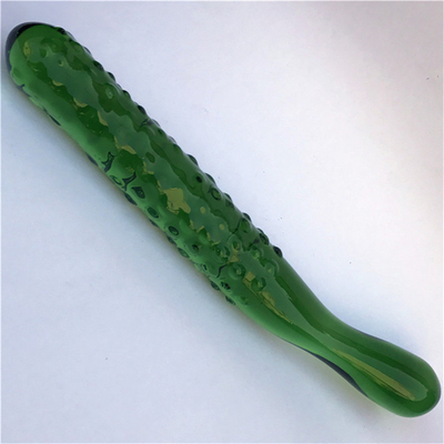 Crystal Penis Anal Butt Plug G-Spot Clitoral Masturbation Eggplant Glass Dildo For Women