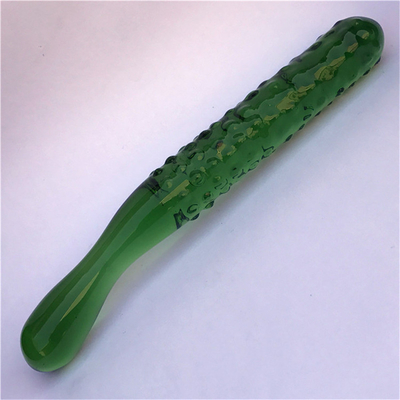 Crystal Penis Anal Butt Plug G-Spot Clitoral Masturbation Eggplant Glass Dildo For Women
