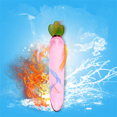 Crystal Penis Anal Butt Plug G-Spot Clitoral Masturbation Eggplant Glass Dildo For Women