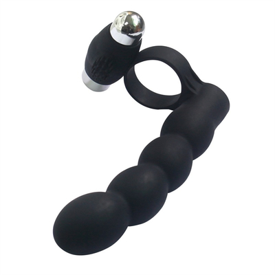 Anal Plug Scrotum Ring Drop Sex Toys Vibrating Tail Anus Plug For Women Connected with Penis Ring Anal Butt Plug Bullet