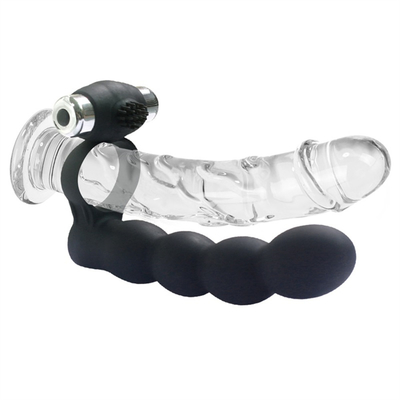 Anal Plug Scrotum Ring Drop Sex Toys Vibrating Tail Anus Plug For Women Connected with Penis Ring Anal Butt Plug Bullet