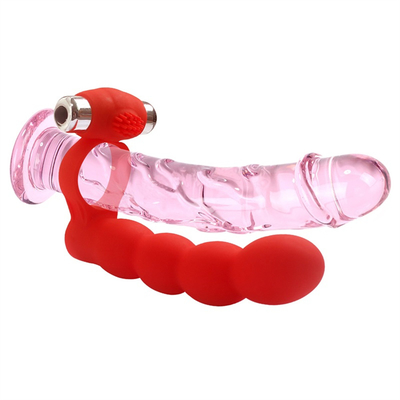 Anal Plug Scrotum Ring Drop Sex Toys Vibrating Tail Anus Plug For Women Connected with Penis Ring Anal Butt Plug Bullet