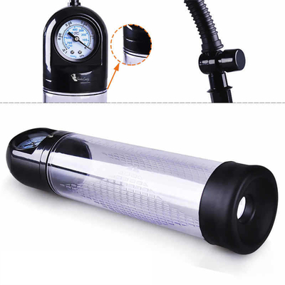 Vibrating Men Sex Toy Vacuum Penis Enlargement Pump With Barometer