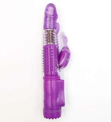 Rechargeable Thrust Rotation G Spot Dildo Dual pussy Rabbit sex vagina Vibrator for Women Female Clitoris Sex Toy