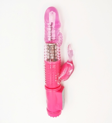 Rechargeable Thrust Rotation G Spot Dildo Dual pussy Rabbit sex vagina Vibrator for Women Female Clitoris Sex Toy