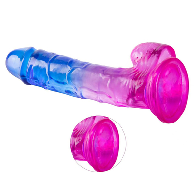 Hot Sale Big Size Plastic Cheap and Colorful Dildo TPE Realistic Huge Artificial Penis for Women Sex Toy Penis for Woman