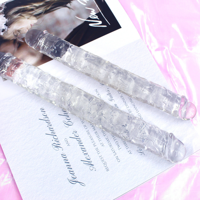 Super Soft TPE TWO-HEADED Dildo Realistic Sex Toy Penis For Woman