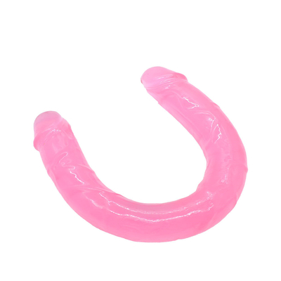 Medical TPE Dildo U-Shaped Dildo Double Head Penis For Women's Masturbation