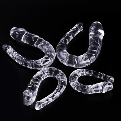 Medical TPE Dildo U-Shaped Dildo Double Head Penis For Women's Masturbation