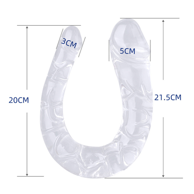 Medical TPE Dildo U-Shaped Dildo Double Head Penis For Women's Masturbation