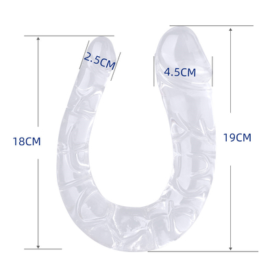 Medical TPE Dildo U-Shaped Dildo Double Head Penis For Women's Masturbation