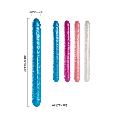 Jellies-Realistic Double Dong Adult Dildo Sex Toys for Lesbian Waterproof Flexible Dildo for Women Vaginal G-spot and An