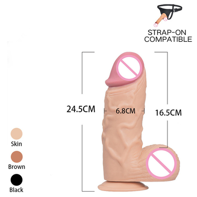 Soft Big Silicone Dildo Realistic Suction Cup Male Artificial Penis for Woman
