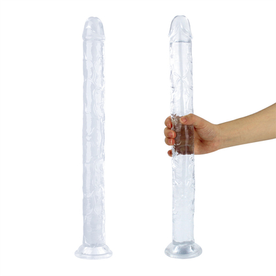 Realistic Jelly Dildo for Beginners, 7 inch Crystal G-Spot Dildos, Flexible Penis Cock with Suction Cup for Hand Free Pl
