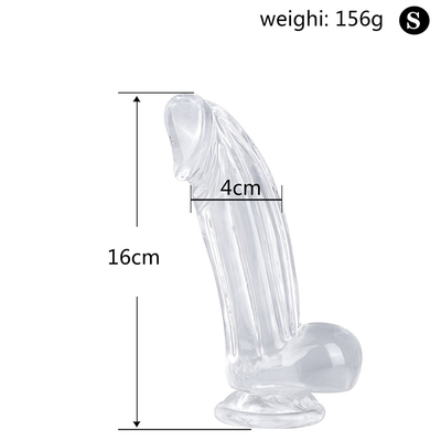 Realistic Dildos Clear Dildo with Suction Cup Hands-Free Sex Toy Jelly Dildo Body-Safe Material and Adult Sex Toys for W