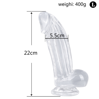 Realistic Dildos Clear Dildo with Suction Cup Hands-Free Sex Toy Jelly Dildo Body-Safe Material and Adult Sex Toys for W