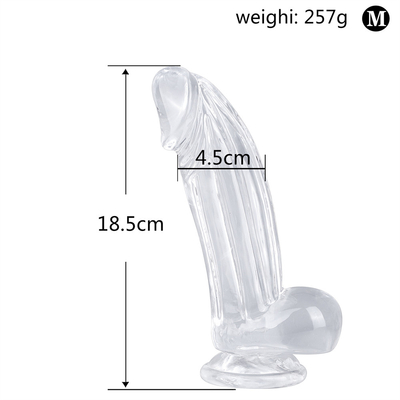 Realistic Dildos Clear Dildo with Suction Cup Hands-Free Sex Toy Jelly Dildo Body-Safe Material and Adult Sex Toys for W