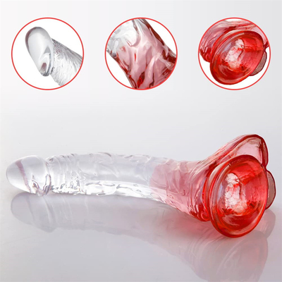 Soft Jelly Artificial Penis Different Sizes Dick Toy for Adult Colorful Crystal Rubber Penis Big Realistic Dildo For Wom