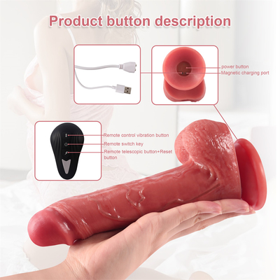 Wireless Remote Control Huge Dildos Suction Cup Penis Intimacy Phallus Big Realistic Dildo Vibrator Sex Toys For Adult W