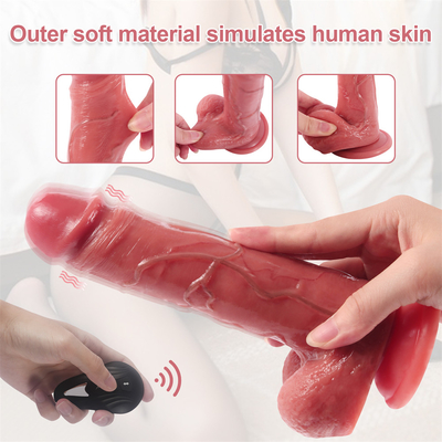 Wireless Remote Control Huge Dildos Suction Cup Penis Intimacy Phallus Big Realistic Dildo Vibrator Sex Toys For Adult W