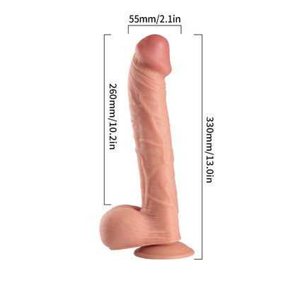 12 Inches Big Black Giant Dildo Realistic For Women Sex, PVC Dildo With Strong Suction Cup