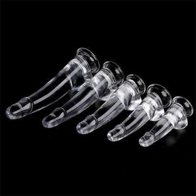 Realistic Clear Dildo 8.6 inch Transparent Small Glans Big Thick Dildo with Suction Cup Flexible Jelly Penis Dong Sex To