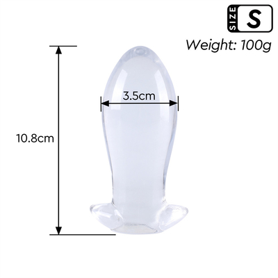 Skin Friendly Tpe Hollow Anal Plug With Out Leak-Proof Expander Transparent Peep Anal Dilator Anal