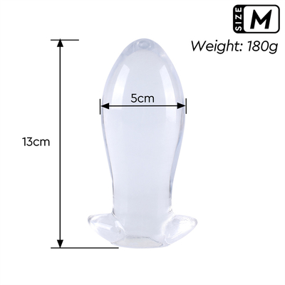 Skin Friendly Tpe Hollow Anal Plug With Out Leak-Proof Expander Transparent Peep Anal Dilator Anal