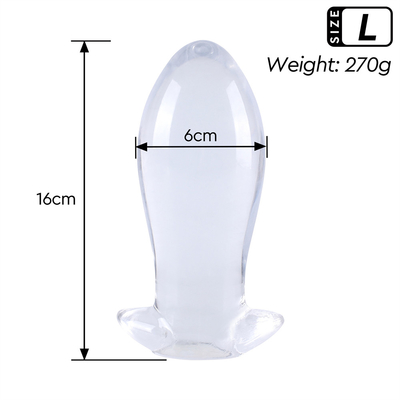 Skin Friendly Tpe Hollow Anal Plug With Out Leak-Proof Expander Transparent Peep Anal Dilator Anal