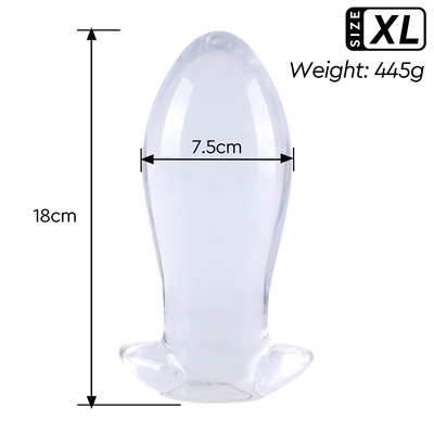 Skin Friendly Tpe Hollow Anal Plug With Out Leak-Proof Expander Transparent Peep Anal Dilator Anal