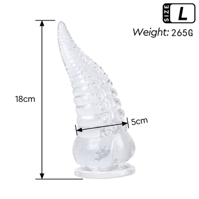 Huge Anal Plug Artificial Penis Octopus Tentacle Transparent Silicone Anal Plug For Female Masturbating Sex Toy Adult