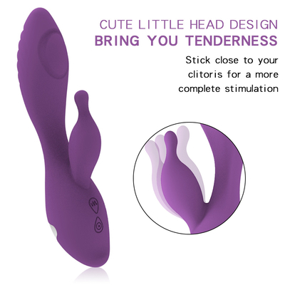 Silicone Waterproof Repeat Charge Multi-Speed Wireless Wand Massager Rabbit Vibrator