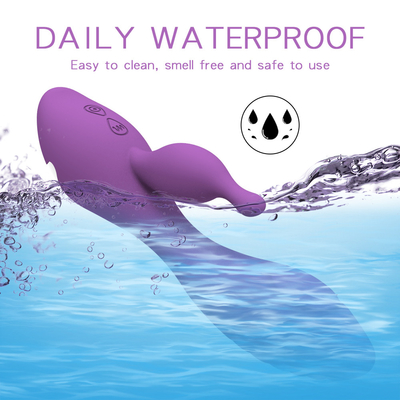 Silicone Waterproof Repeat Charge Multi-Speed Wireless Wand Massager Rabbit Vibrator