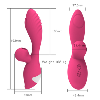 G Spot Rabbit Vibrator Batteries Powered 10 Vibration Models Women Sucking Vibrator