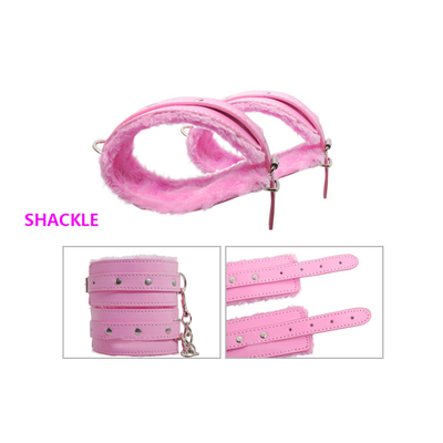 Leather Pvc Nipple Clamp Mouth Gag Ankle Game Chinese Restrains Fetish Bondage Set Rope Play Products Self Sexy Kit Devi