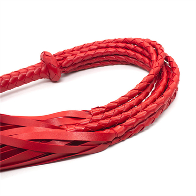 Bdsm Weaving Pu Leather Led Whip Multiple Black And Red Braided Ropehorse Whip Popular Sex Sm Bdsm Slave Fetishism