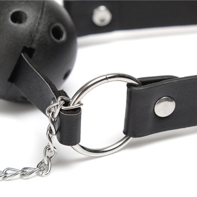 Factory Wholesale couple's bandage sex game open mouth ball gag with nipple clamp