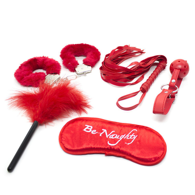 Sexy Leather BDSM Plush Bondage BDSM Handcuffs Whip Gag Nipple Clamps For Couples Restraint Kits