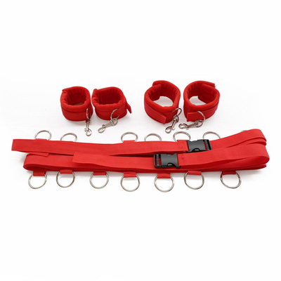 Bdsm Japanese bondage suit adult sm 3 PCS restraint slaves kit webbing with hoops toys set for SM game on bed