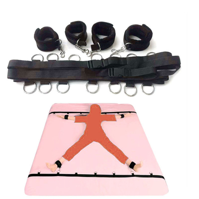 Bdsm Japanese bondage suit adult sm 3 PCS restraint slaves kit webbing with hoops toys set for SM game on bed