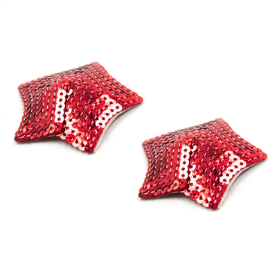 Sequin Reusable Silicone Adhesive Nipple Cover Pasties Bra With Tassel Star Pasties Nipple Covers